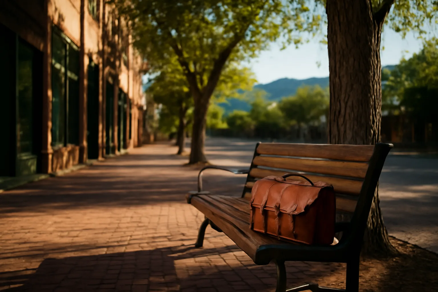 Golden Colorado street a title examiner might walk between offices