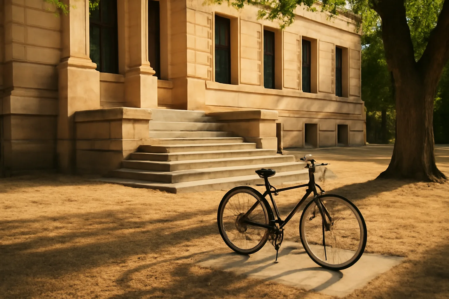 Quiet Denver courthouse lawn used by Colorado title examiners