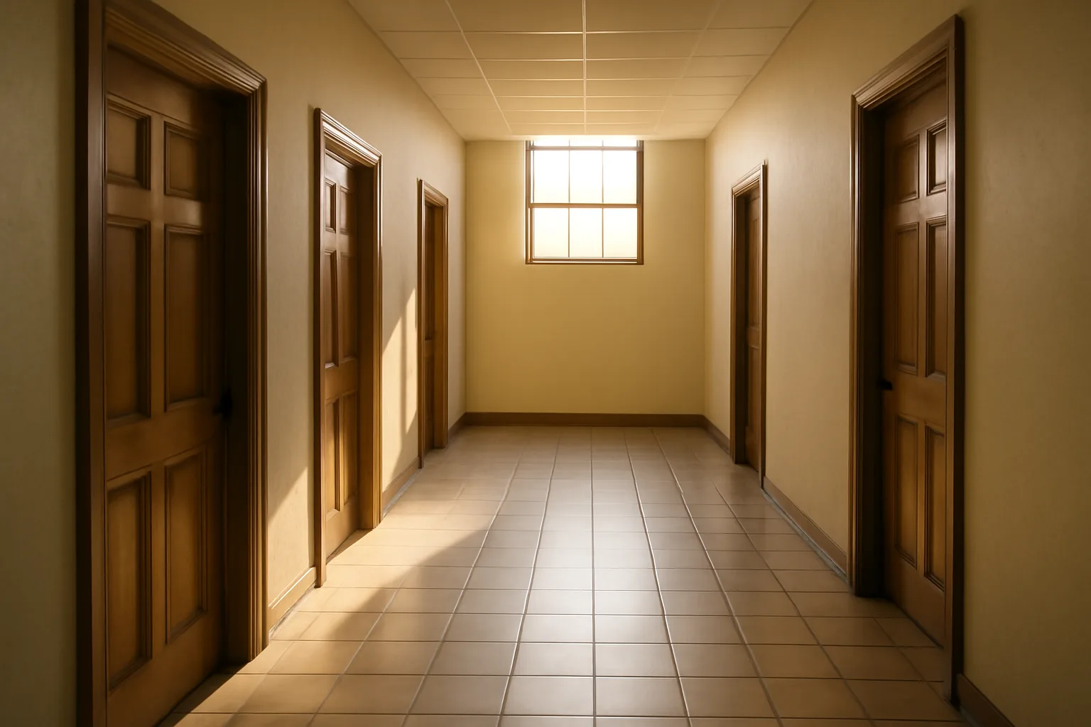 Arizona county recorder hallway with no people or signs